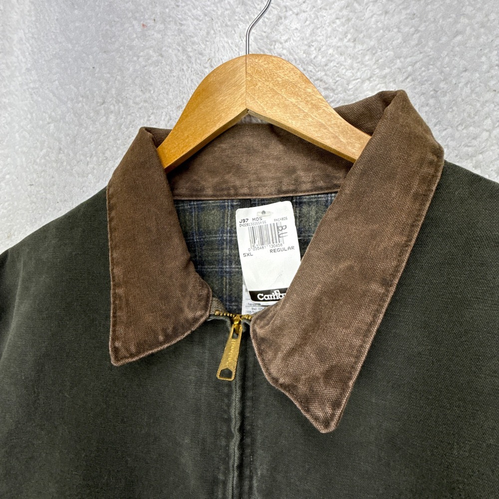 Carhartt Detroit Jacket Blanket Lined Mens 5XL J97 MOS Moss Green NWT NOS - Picture 10 of 16